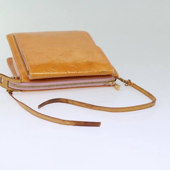 LOUIS VUITTON Monogram Vernis Motto Pouch Marshmallow Pink M91312 LV Auth 84288 - Picture 6 of 16